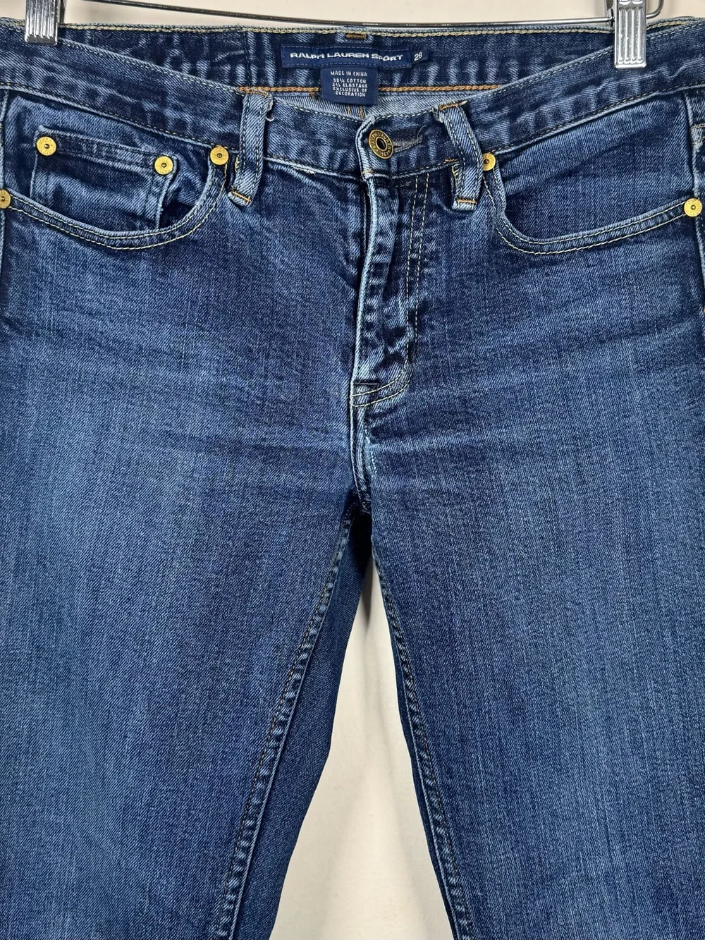 RALPH LAUREN Sport BLUE LABEL CHALLENGE CUP Embroidered Pocket Jeans Women’s 28